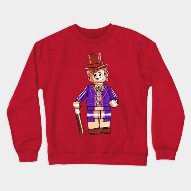 Willy Wonka Minifigure Crewneck Sweatshirt by schultzstudio